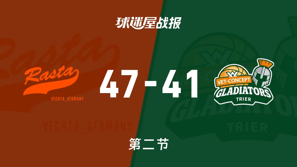 德篮甲季后赛：半场战罢，维切塔以47-41领先特里尔
